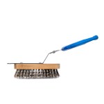 Steel Bristle Grill Brush, Lightweight Plastic Handle