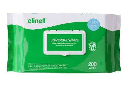 CLINELL UNIVERSAL SANITISING WIPES X 200