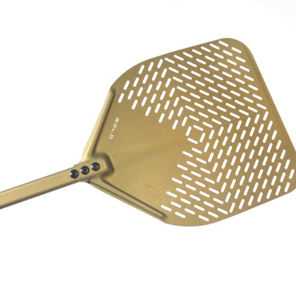 GHA Perforated Gold Anodized Aluminum Rectangular Shovel 33X33CM
