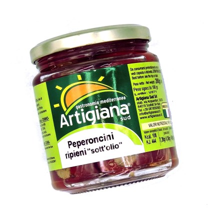 PEPERONCINI RIPIENI SOTT'OLIO ARTIGIANA 9X280G