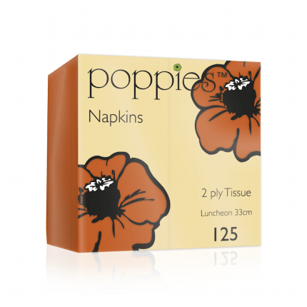 NAPKINS ORANGE 4 FOLD