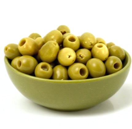 QUEEN GREEN PITTED OLIVES 3KG
