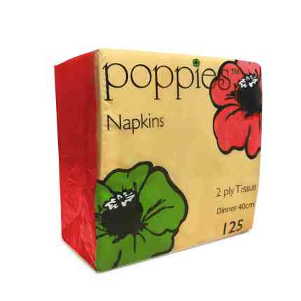 NAPKINS RED 4 FOLD