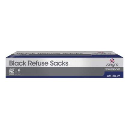JANGRO HD BLACK REFUSE SACKS CHSA 18KG 18X29X38"  X 200